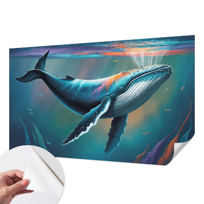 Mural de pared con estampado hermoso con motivo de gigante marino