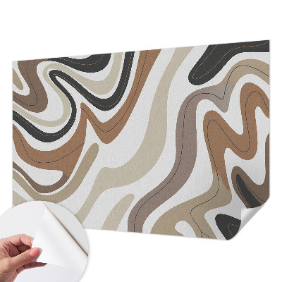 Fotomural decorativo para cabecero de cama con un diseño de ondas armoniosas