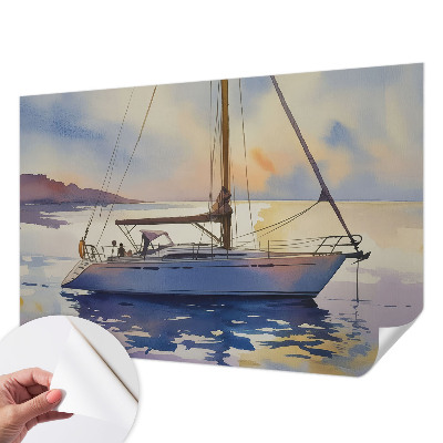 Mural de pared con estampado hermoso con diseño de velero hacia el oeste