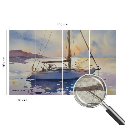 Mural de pared con estampado hermoso con diseño de velero hacia el oeste