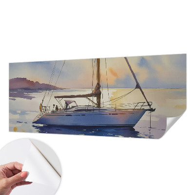 Mural de pared con estampado hermoso con diseño de velero hacia el oeste