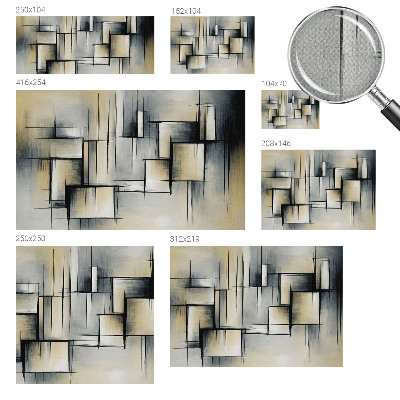 Fotomural decorativo para cabecero de cama Geometría abstracta