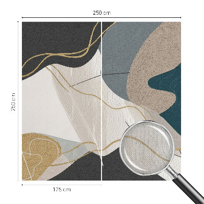 Papel mural texturado decorativo Formas abstractas