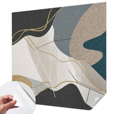 Papel mural texturado decorativo Formas abstractas