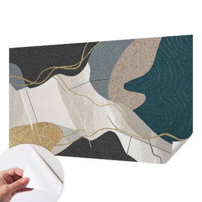 Papel mural texturado decorativo Formas abstractas