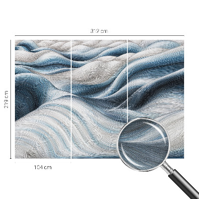 Papel mural con patrón decorativo Ondas suaves