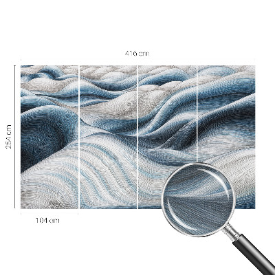 Papel mural con patrón decorativo Ondas suaves