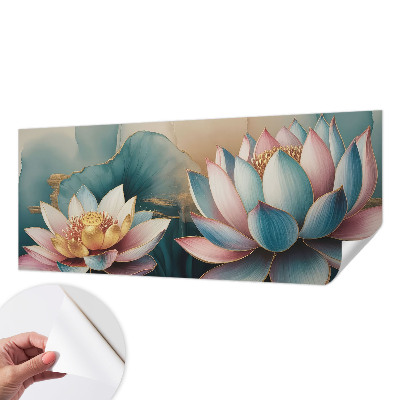 Mural de pared con estampado hermoso con el diseño «Lotos de la Armonía»