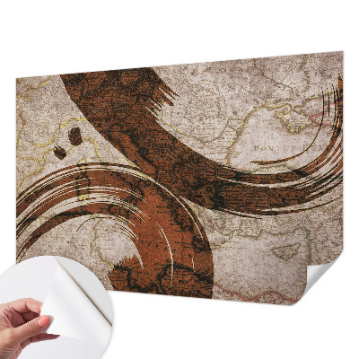 Papel mural con patrón decorativo Mapa artístico