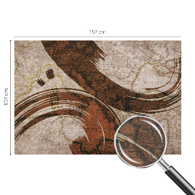Papel mural con patrón decorativo Mapa artístico