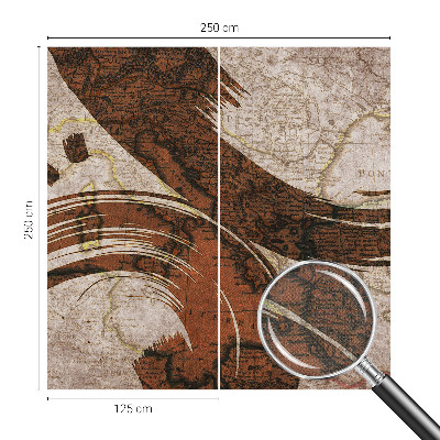 Papel mural con patrón decorativo Mapa artístico