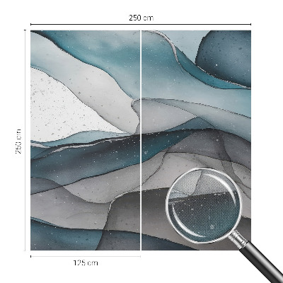 Mural de pared con estampado hermoso olas coloridas