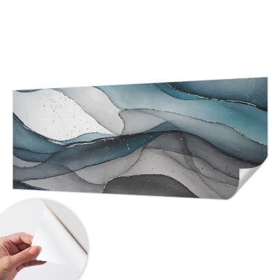Mural de pared con estampado hermoso con olas coloridas