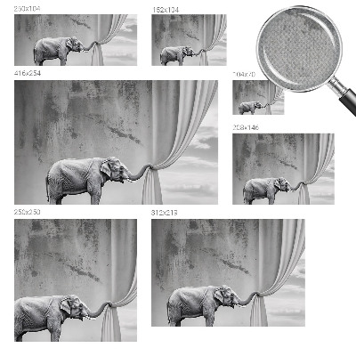 Mural de pared con estampado hermoso Elefante surrealista