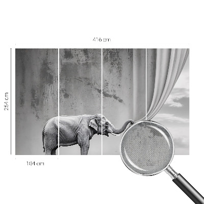 Mural de pared con estampado hermoso Elefante surrealista