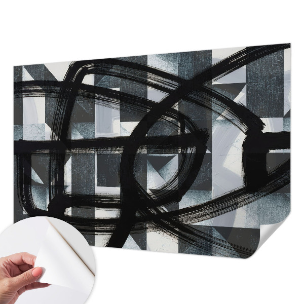 Papel mural con patrón decorativo Geometría expresiva