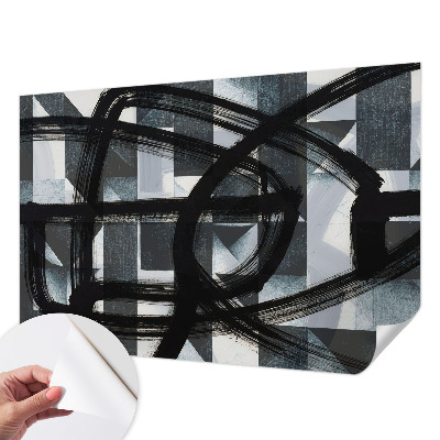 Papel mural con patrón decorativo Geometría expresiva