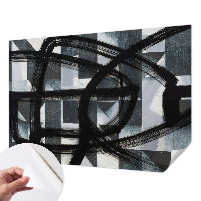 Papel mural con patrón decorativo Geometría expresiva