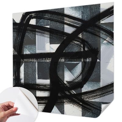 Papel mural con patrón decorativo Geometría expresiva