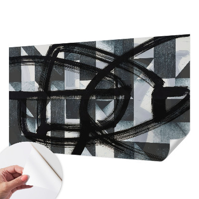 Papel mural con patrón decorativo Geometría expresiva