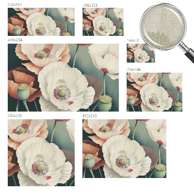 Papel mural texturado decorativo Belleza floral