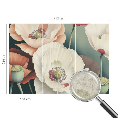 Papel mural texturado decorativo Belleza floral