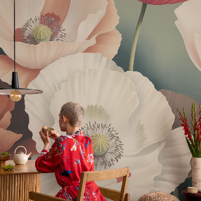 Papel mural texturado decorativo Belleza floral