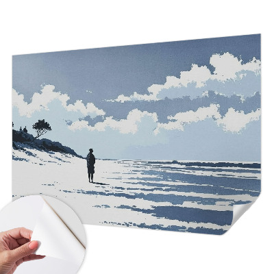 Fotomural decorativo para cabecero de cama Silencio en la playa