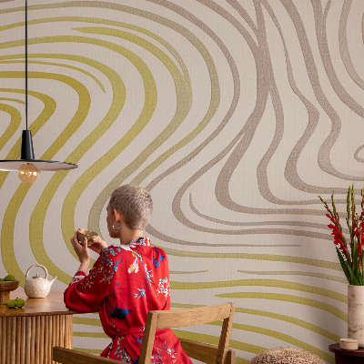 Papel mural con patrón decorativo Elegancia líquida