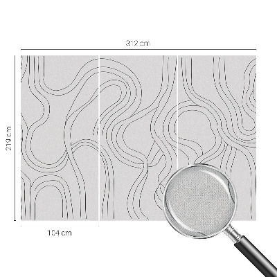 Fotomural decorativo para cabecero de cama Líneas orgánicas