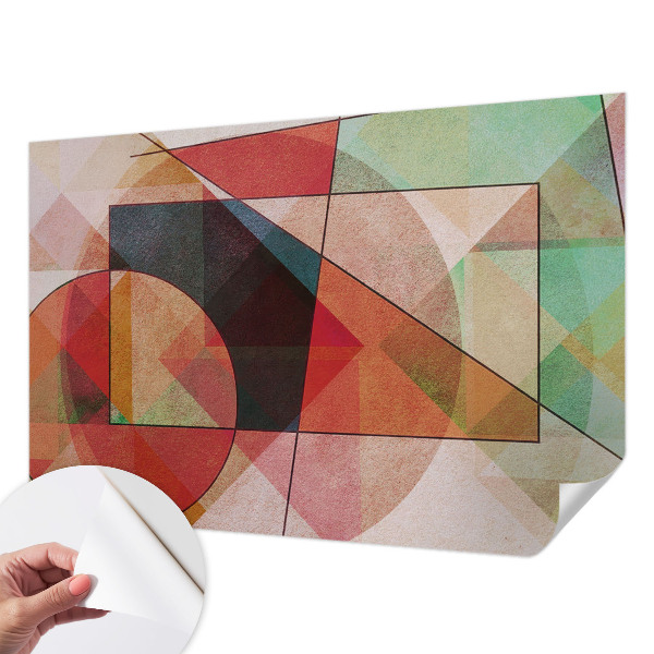 Papel mural con patrón decorativo abstracción geométrica