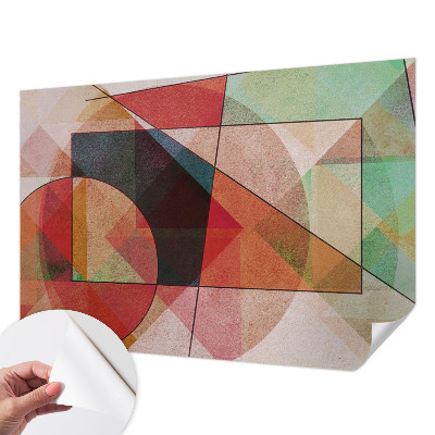 Papel mural con patrón decorativo abstracción geométrica