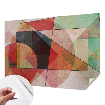 Papel mural con patrón decorativo abstracción geométrica