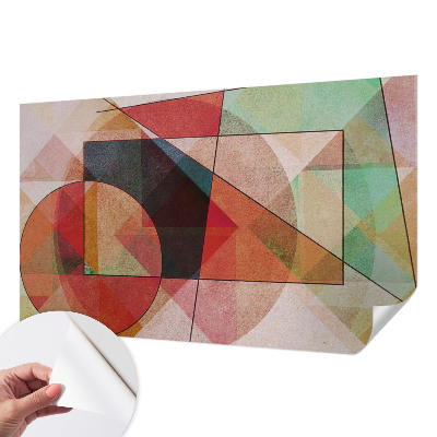 Papel mural con patrón decorativo abstracción geométrica