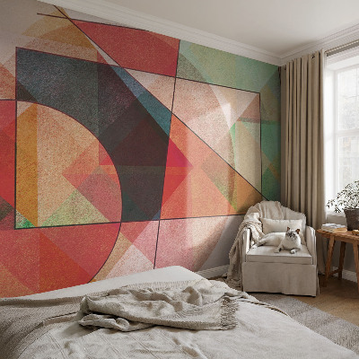 Papel mural con patrón decorativo abstracción geométrica