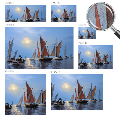 Mural de pared con estampado hermoso Aventura en velero