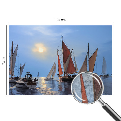 Mural de pared con estampado hermoso Aventura en velero