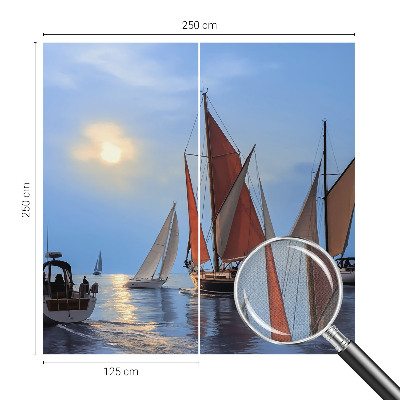 Mural de pared con estampado hermoso Aventura en velero