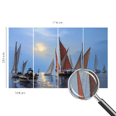 Mural de pared con estampado hermoso Aventura en velero