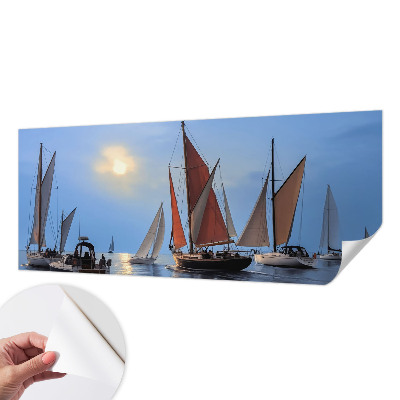 Mural de pared con estampado hermoso con motivo 'Aventura en velero'