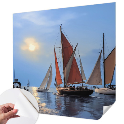 Mural de pared con estampado hermoso con motivo 'Aventura en velero'