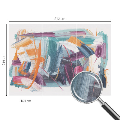 Papel mural con patrón decorativo Golpes enérgicos