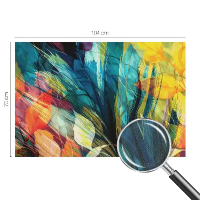 Papel mural con patrón decorativo con un motivo de hojas abstractas