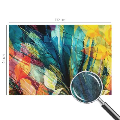 Papel mural con patrón decorativo con un motivo de hojas abstractas