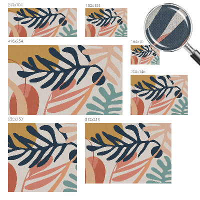 Fotomural decorativo para cabecero de cama patrones de hojas