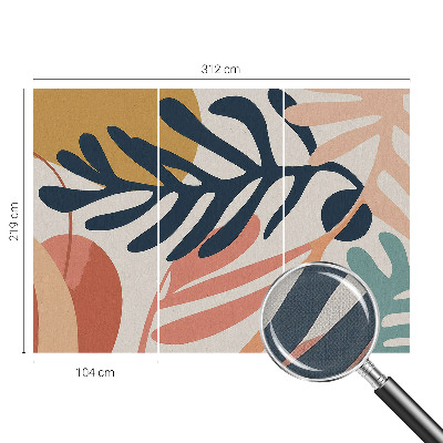 Fotomural decorativo para cabecero de cama patrones de hojas