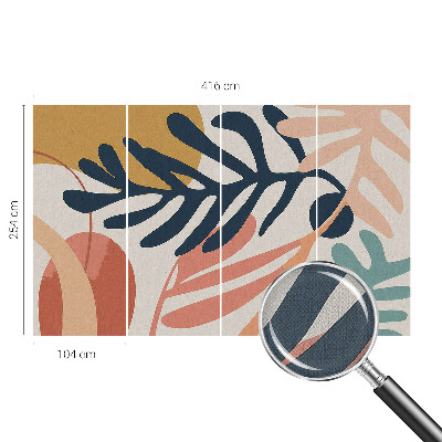 Fotomural decorativo para cabecero de cama patrones de hojas
