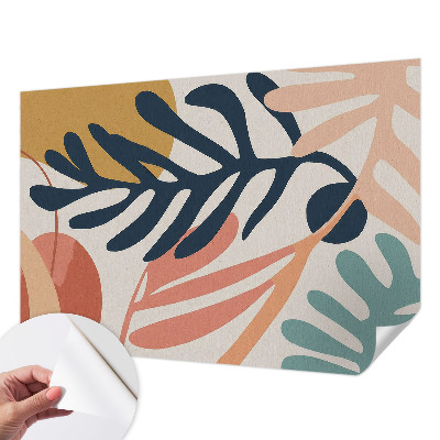 Fotomural decorativo para cabecero de cama patrones de hojas