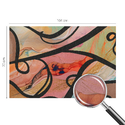 Mural de pared con estampado hermoso Movimiento colorido