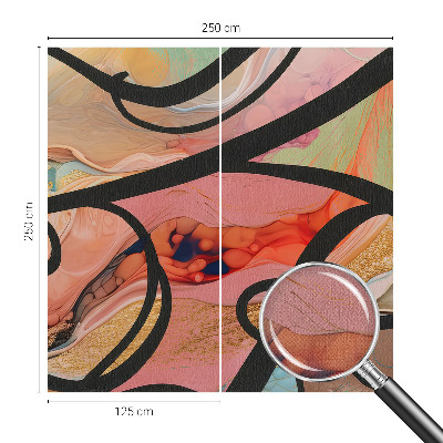 Mural de pared con estampado hermoso Movimiento colorido